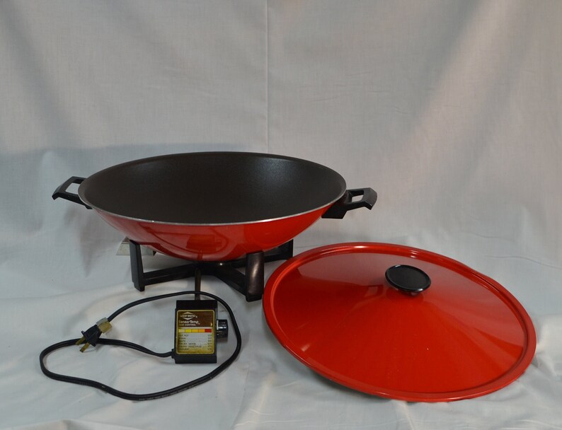 West Bend Electric Wok, Crimson Red, With Power Cord Etsy