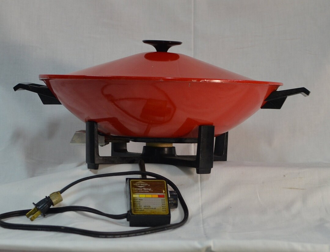 West Bend Electric Wok, Crimson Red, With Power Cord Etsy