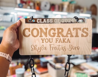 Congrats You Faka Personalized Lei | Graduation  Lei | Funny Graduation Lei | Hawaii Lei | Made on Maui, Hawaii