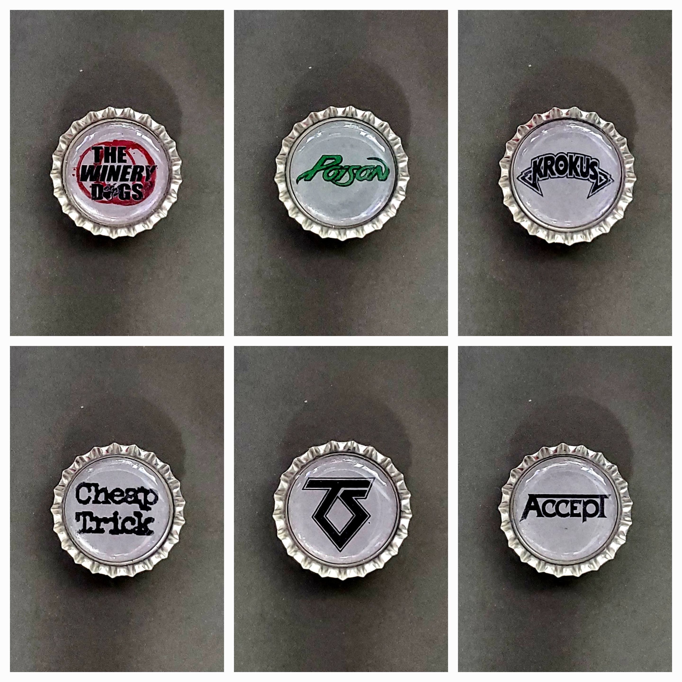 ROCK BAND MAGNETS. Customize Your Own 4-pack. 80's Rock, Classic Rock ...