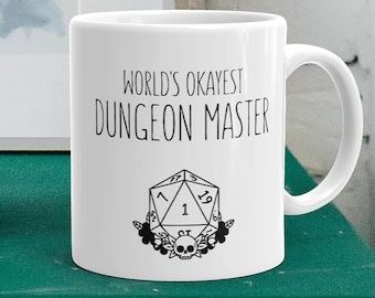 Dungeon Master - World's Okayest Dungeon Master - Dungeons and Dragons Dungeon Master - Game Master - DM - DM Gift - DM Mug - Gift - Dnd Mug