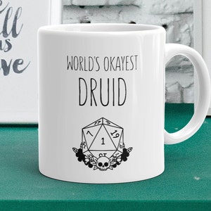Druida - Dungeons and Dragons - Dnd Druida - Taza de Druida Dnd - Dungeons & Dragons Druida - Taza - Regalo - Druidas - Miniatura de Druida - Bolsa de Dados Druida