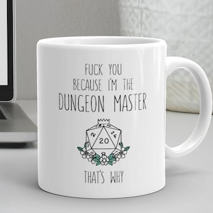 Dungeon Master - Game Master - Dungeons and Dragons - Mug - DnD Mug - Gift - DnD - D and D - Dice Bag - Dungeons And Dragons Mug - D20