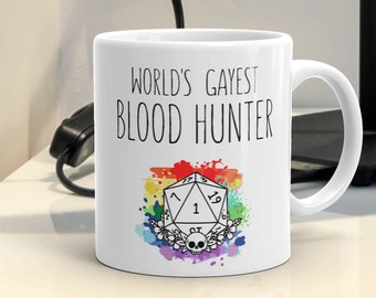 Blood Hunter - Dungeons and Dragons - Dnd Blood Hunter - Mug - Gift - Dnd Blood Hunter Mug - Dice Bag Leather - D20 Gift - D and D - Gifts