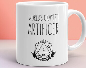 Artificer - Dungeon and Dragons - Artificer Mug - Spell Cards - Dnd Mug - Dnd - Artificer Dice Tower - Artificer Dice - D20 - Dice Bag - Mug