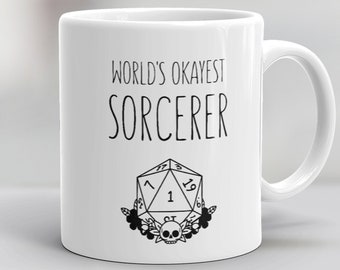 Sorcerer - Dungeons and Dragons - Dnd Sorcerer - Mug - Sorcerer Mug - Sorcerer Gift Dnd - D20 - Sorcerer D20 - Dice Bag Leather - Dice Bag