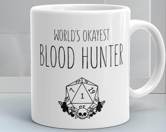 Blood Hunter - Dungeons and Dragons - Dnd Blood Hunter - Mug - Gift - Dnd Blood Hunter Mug - Dice Bag Leather - D20 Gift - D and D - Gifts