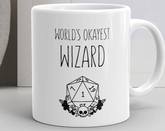 Wizard - Dungeons and Dragons Wizard - Mug - Wizard Dnd - Gift - Wizard Miniature - Wizard Mug - Dnd Dice Tray - Dice Tower - D and D - Mugs