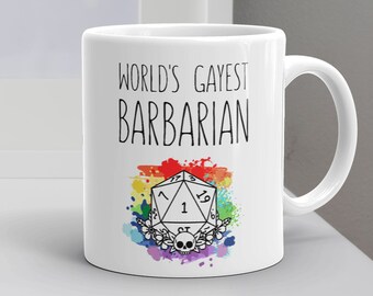 Barbarian - Dungeons and Dragons - Barbarian Dnd - Mug - Dnd Mug - Dungeons and Dragons Barbarian - Gift - Dice Bag Leather - D20 - Dnd Gift