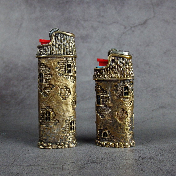 Lighter Cover old Tower Designer Bronze Case for 