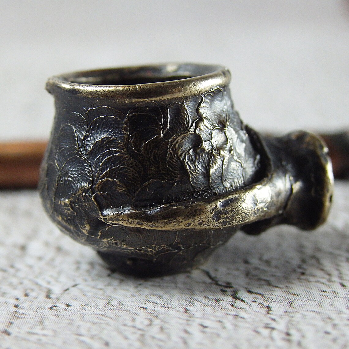 Pot Pipe custom bronze pipe creative hand made smoking pipe Etsy