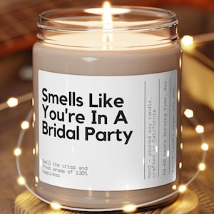Personalized Bridesmaid Gifts Bridal Party Gift Bridesmaid Proposal Bridesmaid Candle Wedding Bridesmaids Gifts Bridesmaid Candle Smells