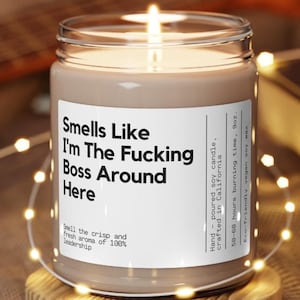 Personalized Boss Gift Appreciation Candle Coworker Gift Entrepreneur Gift New Business Owner Gift Funny Girl Boss Gift for Her Gifts