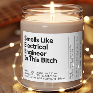 Personalized Electrical Engineer Gift Custom Candle Electrical Engineer Gift, Gift for Electrical Engineer, Future Electrical Engineer