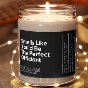 Officiant Soy Candle, Gift for Officiant Gift, Will You Be Our Officiant, Officiant Proposal Gift, Will You Marry Us, Ecofriendly Candle