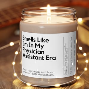 Physician Assistant Candle Personalized Physician Assistant Gifts PA Week Gifts PA White Coat Ceremony Gift Custom Candle Pa graduation gift