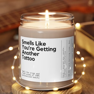 Tattoo Artist Gift Tattoo Candle For Her Tattoo Fund Tattoo Girl Tattoo Artist New Tattoo Lover Custom Tattoo Jar Customized Birthday Gift