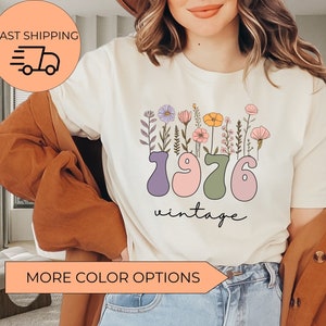 1976 birthday shirts, Vintage 1976 Shirt, 47th Birthday Gift For Women, 47th Birthday Gift For Men, 47th Birthday Friend,47th Birthday Woman