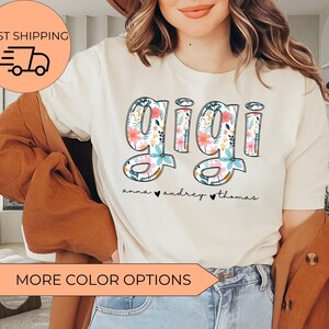 Personalized Grandma Shirt For Mother&#39;s Day Gifts, Floral Mimi T-Shirt, Mother&#39;s Day Gift for Grandma, Mimi Gifts, Gift For Mom, Mimi Shirt