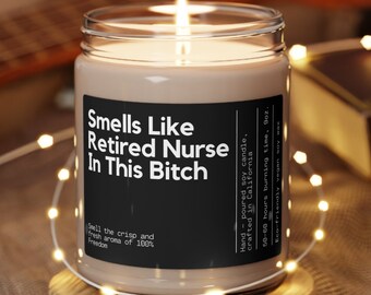 Nurse Retiring Retired Nurse Gift Retirement Gift Personalized Gift Custom Candle Nurse Retire Gifts Custom Nurse Retire Retiring Nurse Gift