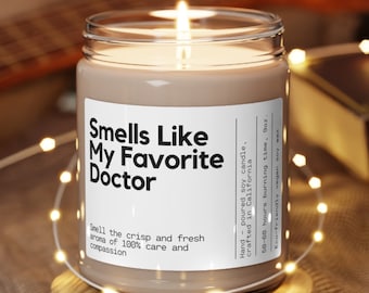 Custom Doctor gift Doctor Candle New doctor gift Personalized Candle Doctor graduation Doctor present Gift for med school Candle for doctor