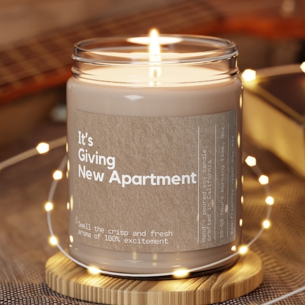 It's Giving New Apartment Soy Wax Candle, Housewarming Gift, Moving Gift Candle, New Apartment Decor, Moving Candle, gift for new apt,moving