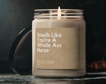 Only Bad Bitches Are Nurses Soy Wax Candle, Funny Gift For Nurse, Registered Nurse Candle Gift, Gift For Nurse, Nurse candle, Soy candle