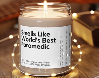 Personalised Gift for Paramedic Candle Funny Candle Custom World's best Paramedic candle EMS gift EMS candle Emergency medical Gift