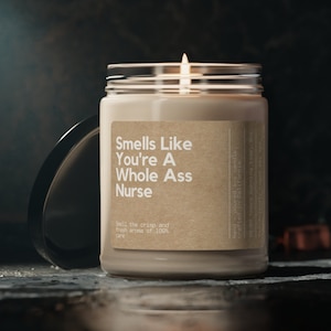 Only Bad Bitches Are Nurses Soy Wax Candle, Funny Gift For Nurse, Registered Nurse Candle Gift, Gift For Nurse, Nurse candle, Soy candle