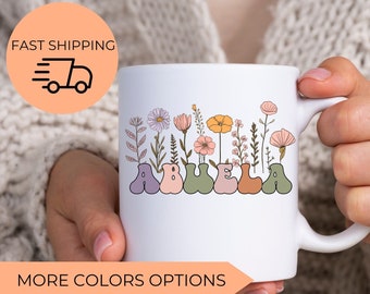 Abuela Mug, Abuela Wildflowers Mug, Abuela Mug, Abuela Coffee Mug, Gift For Abuela, Mothers Day Gift For Abuela, Abuela Cup, Abuela Gifts