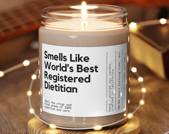 Personalized Registered Dietitian Candle Personalized RD Gift Dietitian Gifts Dietitian Graduation Dietitian Grad Custom RD World's Best