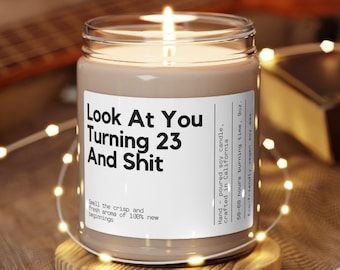 23rd Birthday Candle Look at You Turning 23 Funny Birthday Gift Custom Birthday Candle 23rd Birthday Turning 23
