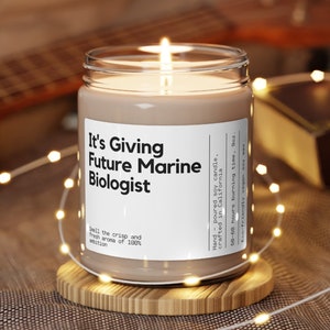 Cadeau biologiste marin Cadeau biologie marine, odeurs offertes Futur biologiste, biologie marine Bougie de cire de soja Bougie vie marine