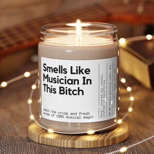Smells Like Musician In This Bitch Soy Candle | Musician Gift, Gift for Musicians, Future Musician