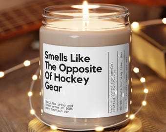 Personalized Hockey Player Gift Funny Candle Hockey Gifts Hockey Mom Hockey Goalie Hockey Birthday Gift for Girls Boys Funny Hockey Gifts
