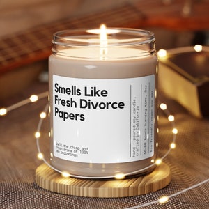 Personalised Divorce Funny Candle Custom Divorce Gift Candle Gift for Divorce Candle Gift for Divorce Signing Soy Wax candle