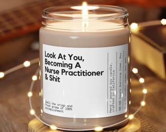 Nurse Practitioner Graduation Gift Custom NP Gifts Personalized FNP Gifts Nurse Practitioner Candle, New np gift, dnp graduation gift