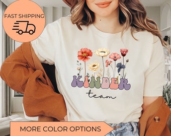 Kindergarten Teacher T-Shirt, Kindergarten Team Shirt, Kinder Team Shirt, Kindergarten Crew Gift Tee, Kindergarten Shirt, Kindergarten Squad
