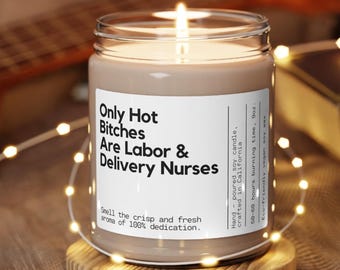 Custom Labor and Delivery Nurse Candle Personalized Nurse Candle Gift L&D Nurse Nurse Gift idea Gift for Nurse Nurse Appreciation Gift