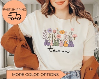 Kindergarten Teacher T-Shirt, Kindergarten Team Shirt, Kinder Team Shirt, Kindergarten Crew Gift Tee, Kindergarten Shirt, Kindergarten Squad