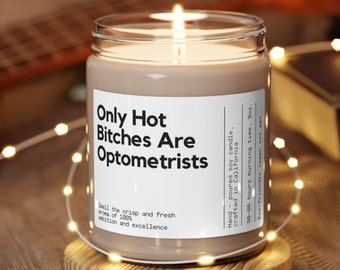 Optometrist Optometry Graduation Gift Funny Candle Housewarming Soy Wax Scented Decor Optometry School Student gift ideas for him or her