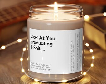 Graduation Candle Gift, Funny Grad Gift for her, scented candles best friend gift for best friend gifts, High School Graduation,Gift for him