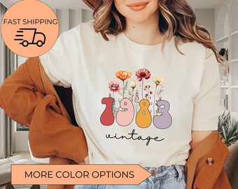 40th Birthday Shirt, Vintage 1983 Shirt, 40th Birthday Gift For Women, 40th Birthday Gift For Men, 40th Birthday Friend, 40th Birthday Woman