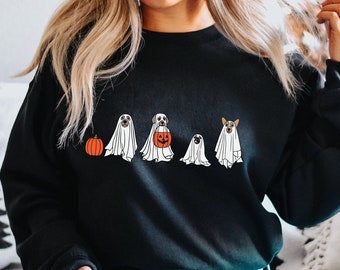 Ghost Dog Shirt Halloween Dog Sweatshirt Halloween sweatshirts Halloween Sweater Halloween Ghost Sweatshirt Halloween Dog Sweatshirt Tshirt