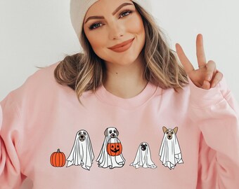 Ghost Dog Shirt Halloween Dog Sweatshirt Halloween sweatshirts Halloween Sweater Halloween Ghost Sweatshirt Halloween Dog Sweatshirt Tshirt