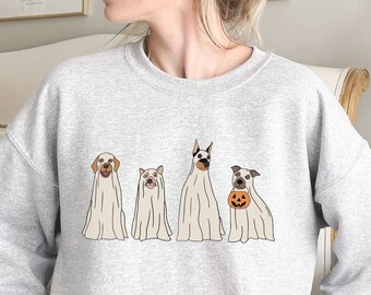 Ghost Dog Shirt Halloween Dog Sweatshirt Halloween sweatshirts Halloween Sweater Halloween Ghost Sweatshirt Halloween Dog Sweatshirt Tshirt