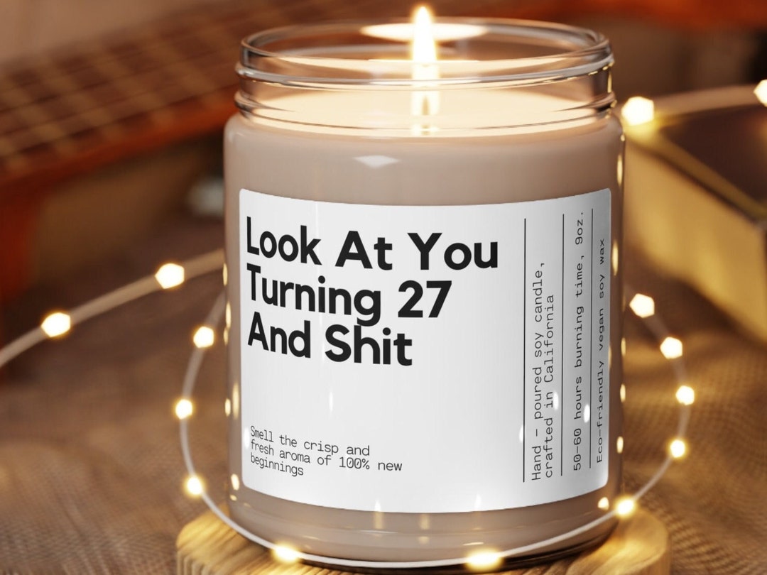 27th Birthday Candle Look at You Turning 27 Funny Birthday Gift Custom ...