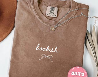 Comfort Colors® Retro Bookish Shirt, Bookish Shirt, Book Lover Gift, Bookworm Shirt, Librarian Shirt, Fall Reading Shirt, Bookish Tee
