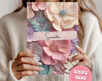 Wildflower Journal Personalized Floral Notebook Custom Name Journal Hardcover Journal for Women Prayer Journal Gift A5 Layflat