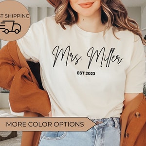 Future Mrs shirt,Mrs shirt,Custom Mrs shirt,Personalized Mrs,Engagement gift,Gift for Bride,Bridal shower gift,Custom bridal gift,Wedding